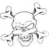 Distressed Skull And Crossbones