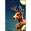 Reindeer Astronaut Future Sci-Fi Technology