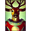 Reindeer Astronaut Future Sci-Fi Technology