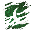 Pakistan - drapeau national, égratignures, fissures