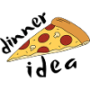Cartoon-Peperoni-Pizza – Abendessen-Idee