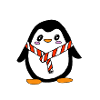 Pinguin mit Schal