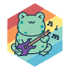 Cute Guitarist-Frog-Guitar-Rock-Guitar-Musici