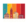 Marocco Skyline Africa Souvenir Marocchino Gibralt