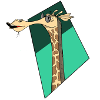 Cool giraffe with sunglasses