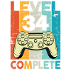 Level 34 Complete Gaming Birthday