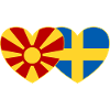 Macedonia Sweden Flag Heart