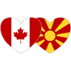 Canada Macedonia Flag Heart