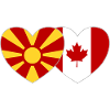 Macédoine Drapeau Canada Cœur