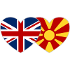 England Macedonia Flag Heart