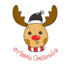 Cute Rudolph Reindeer Christmas Design