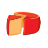 Gouda cheese piece