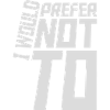 I prefer not to