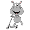 NILPFERD - HIPPO - FLUSSPFERD - ROLLER - TIER