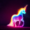 Neon Unicorn Poster