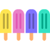 Colourful ice-cream