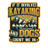 Kayak et chiens, pagaie.