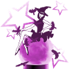 kristallkugel, hexen Design, sternmuster, Outlines