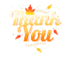 Brown Leaves reconnaissant Merci Thanksgiving