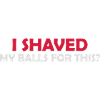I shaved my balls
