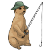 Suricate Fishing Angler Angel