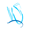 Blue and White Abstract Art