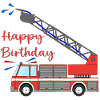 Fire engine Happy Birthday
