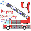 Fire engine Happy Birthday 4