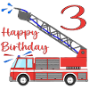 Fire engine Happy Birthday 3