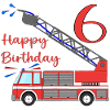 Fire engine Happy Birthday 6