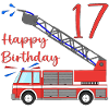 Fire engine Happy Birthday 17