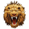 Lion roars