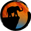 Elephant Sunset Silhouette
