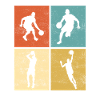 Basketteur Basketball Sunset Design rétro