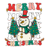 Retro Christmas Snowman
