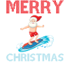 Merry Christmas - Surfing Santa Claus