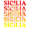 Sicile drapeau Sicile Palerme Italie