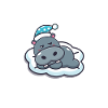 Lustiges Langschläfer Hippo Geschenk Nilpferd