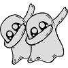 2 Dabbing Ghosts Friends