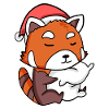Panda roux Noël Sommeil Sommeil