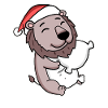 Lion Noël Sommeil Sommeil Sommeil