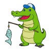 Crocodile Fishing Angler Angel