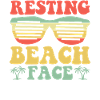 Resting beach face - summer holidays