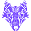 Viking Wolf purple transparent Fenrir mythological