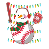 Baseball Snowman Baseball Player