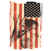 USA flag with skull