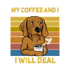 Lustiger Hunde Kaffeetrinker Spruch