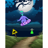 Good Vibes Skater Alien