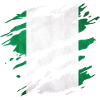 Nigeria - drapeau national, égratignures, fissures