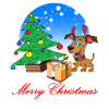 Christmas Merry Christmas Dog Reindeer